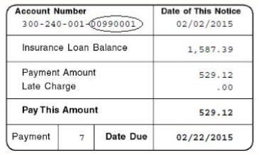 first sample billing statement image to find your login id